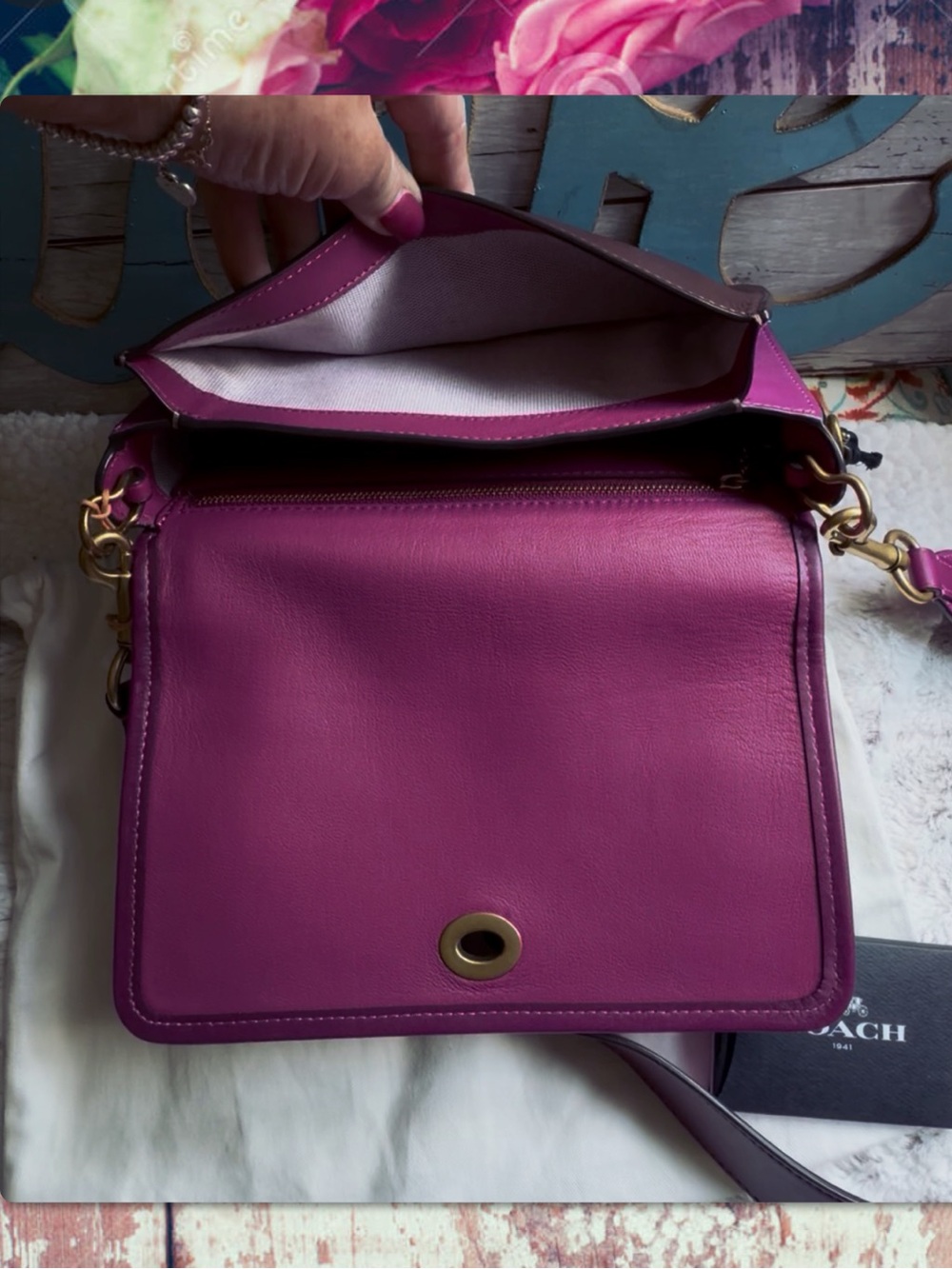 COACH COLORBLOCK DINKY DARK TEAK 89171 NWT - Picture 12 of 17
